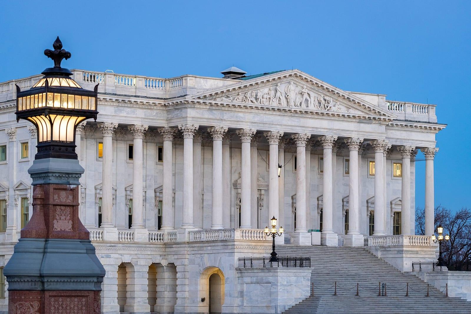 The Senate wing of the United States Capitol
